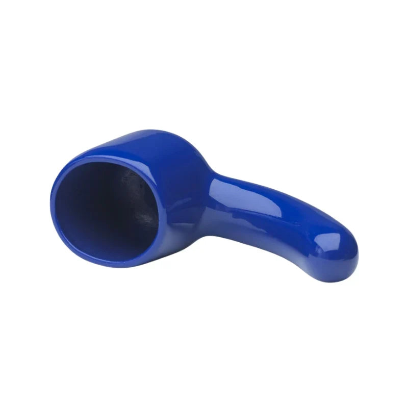 Accesorio Curved Blue para Magic Wand — insertable azul brillante con base hueca para el cabezal y vástago curvado